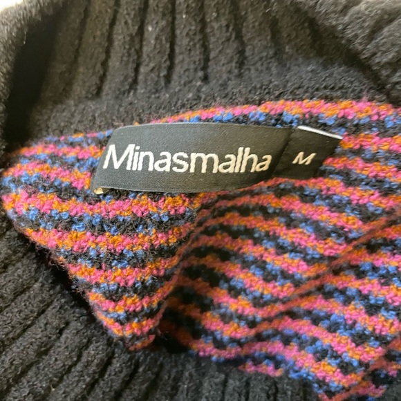 Minasmalha Brazilian multi coloured Woodstock long sleeve sweater women’s Medium - Picture 7 of 8